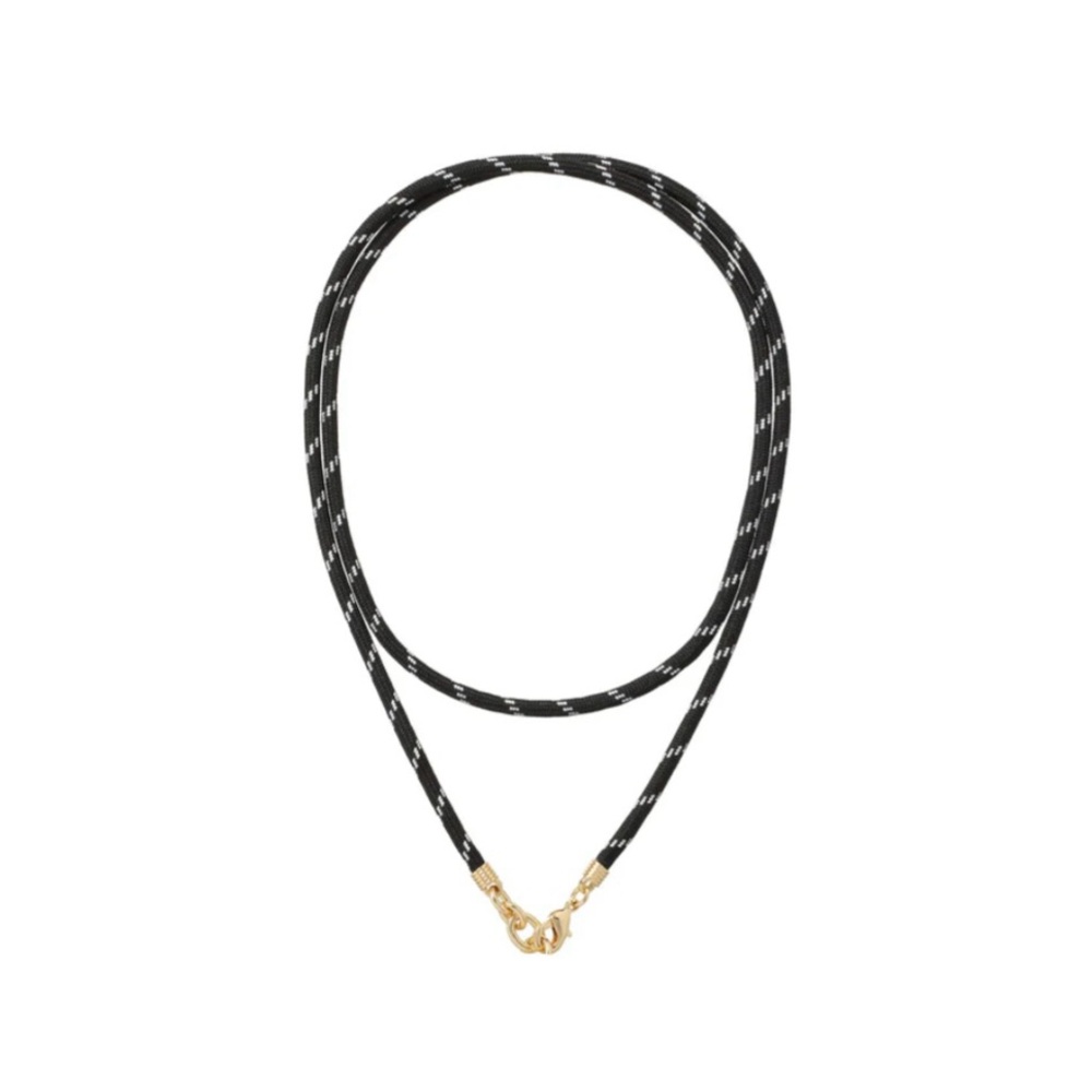 ROXANNE ASSOULIN Happy Cord Charm Necklace Black Without Charm Firm Price
